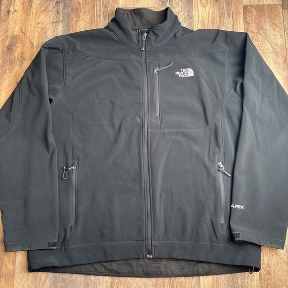 The‎ North Face Apex Bionic Jacket Men's 2XL Black Softshell Windproof 6499 - Picture 1 of 14